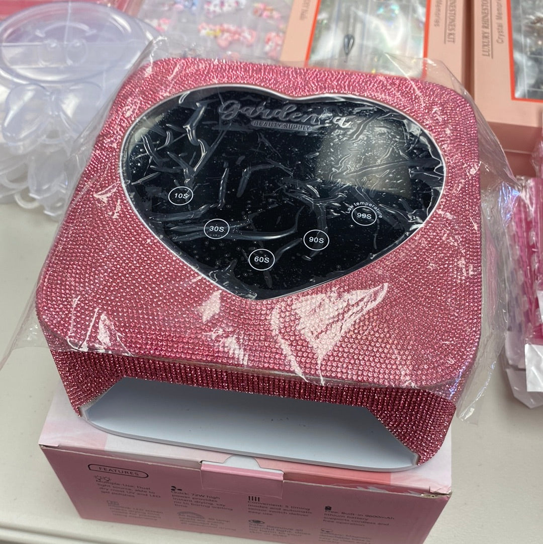 Gardenia B Cordless HEART UV LED Nail Lamp WITH PINK DIAMOND SHAPED