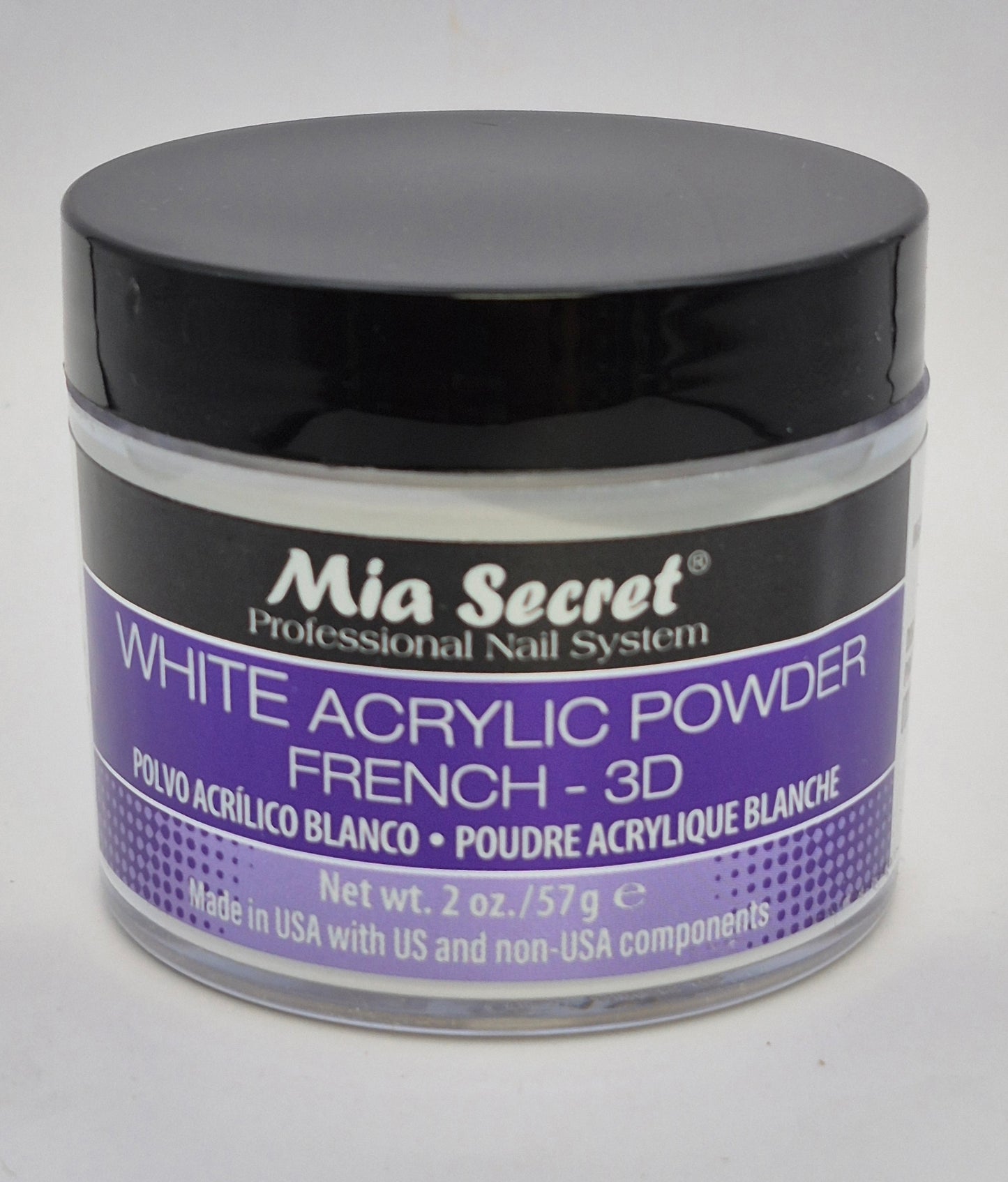 MIA SECRET ACRYLIC POWDER FRENCH - 3D WHITE 2.OZ