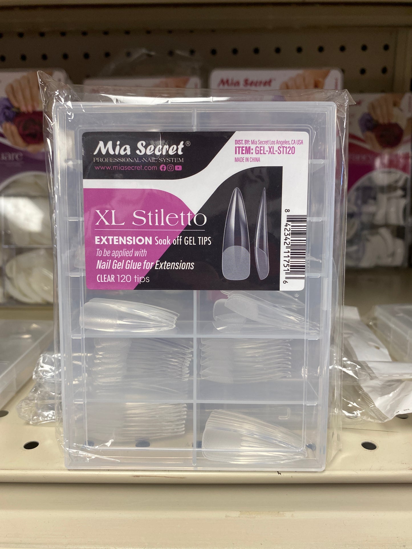 Mia Secret Clear XL Extension Soak Off Gel Tips