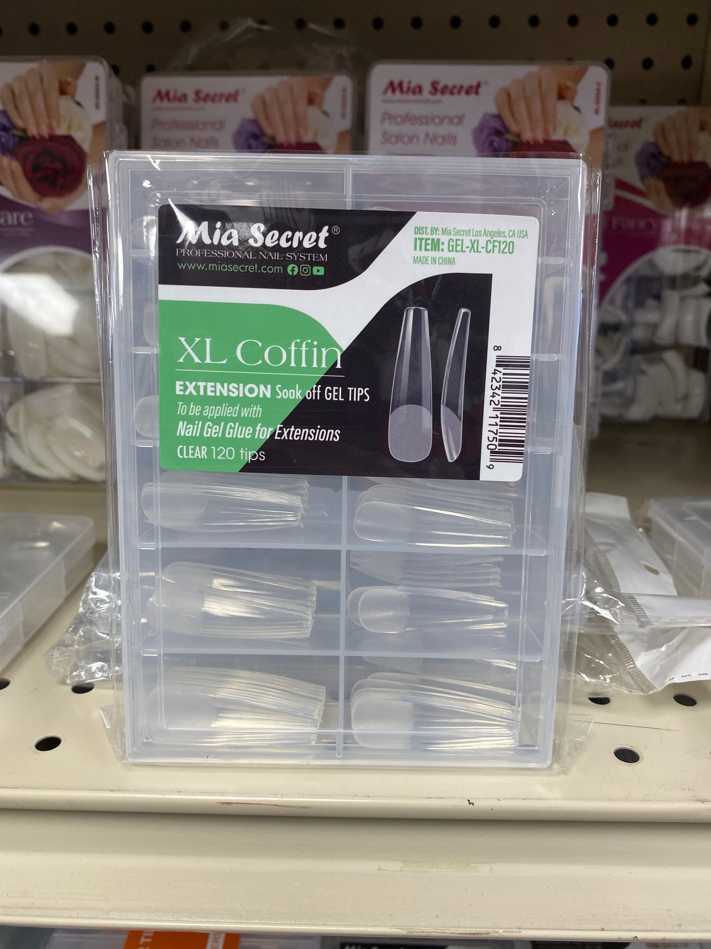 Mia Secret Clear XL Extension Soak Off Gel Tips