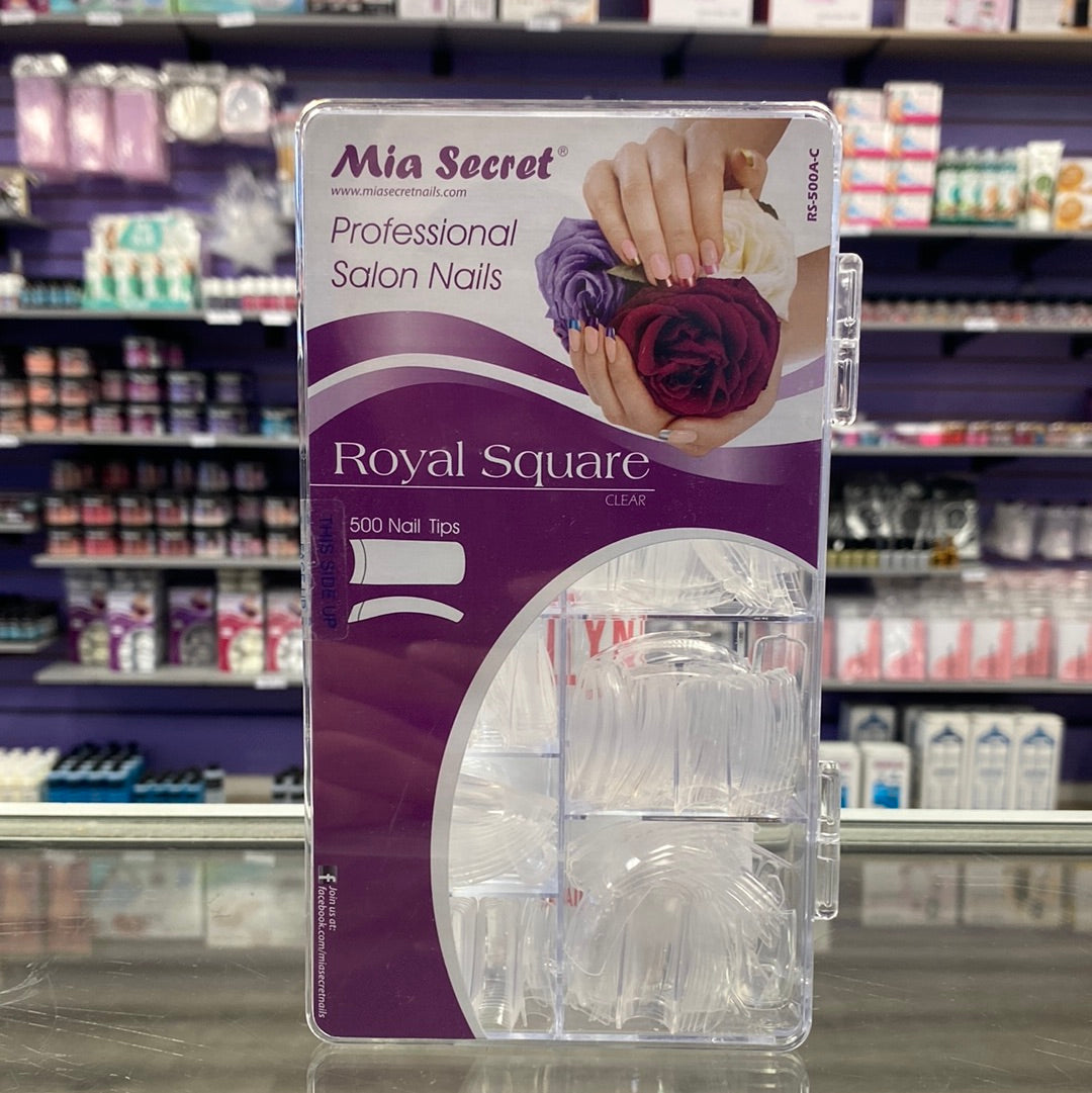 Mia Secret Royal Square 500 Nail Tip Acrylic Box