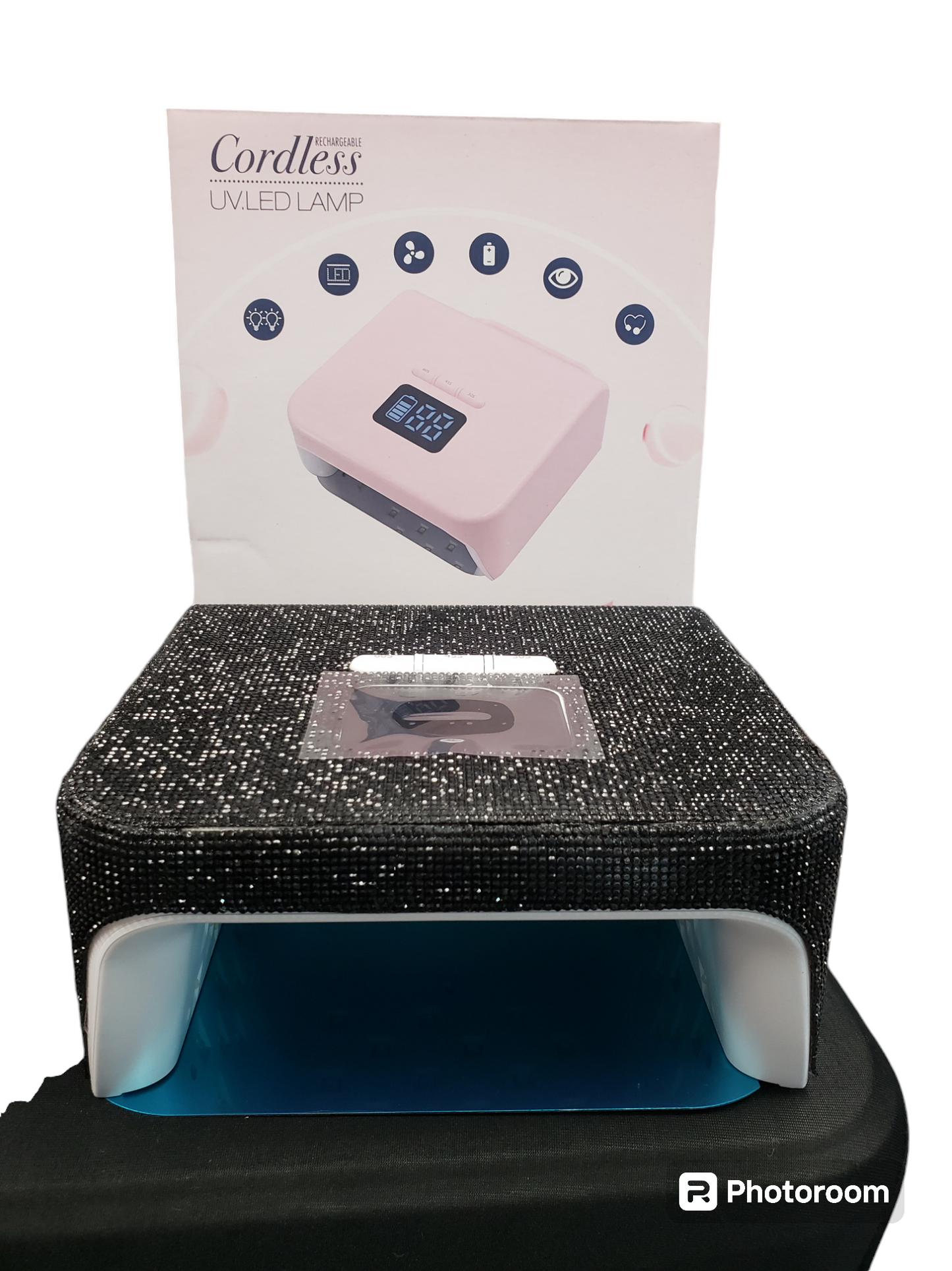 RECHARGEABLE CORDLESS WIHT BLACK DIAMOND UV.LED LAMP 220W