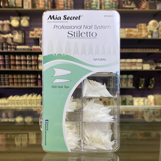 Mia Secret Stileto 500 Nail Tip Acrylic Box