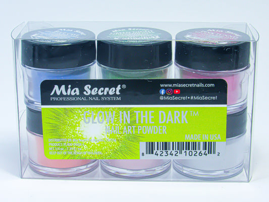 Mia Secret Glow In the Dark Nail Art Powder - 6 PCS
