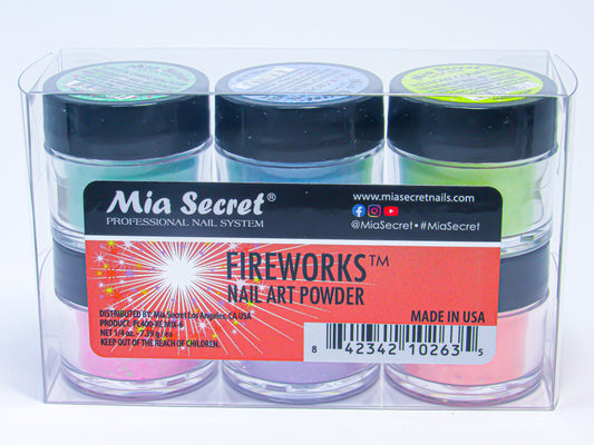 Mia Secret Fireworks Nail Art Powder- 6 PCS
