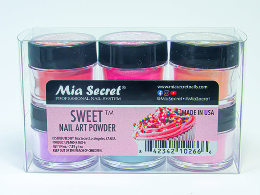 Mia Secret Sweet Nail Art Powder- 6 PCS