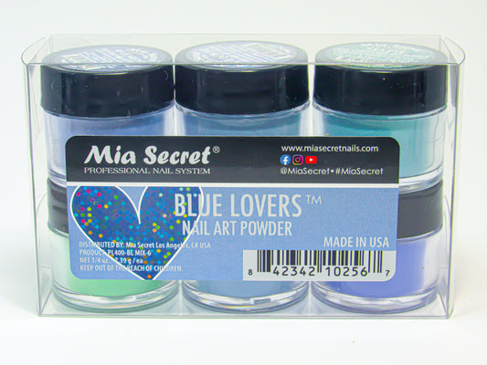 Mia Secret Blue Lovers Nail Art Powder- 6 PCS