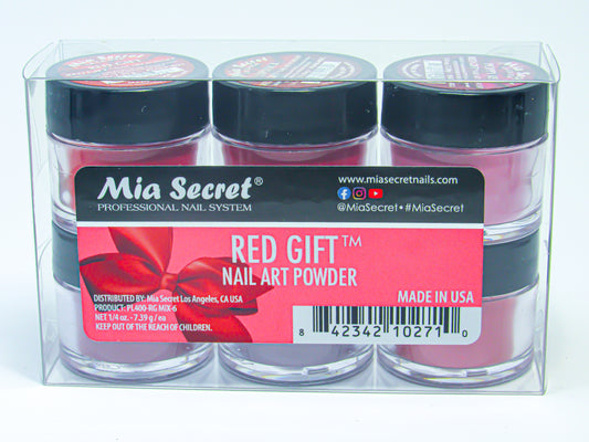 Mia Secret Red Gift Nail Art Powder - 6 PCS