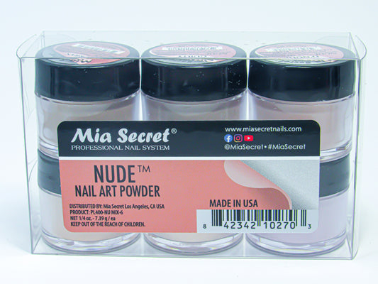 Mia Secret Nude Nail Art Powder- 6 PCS