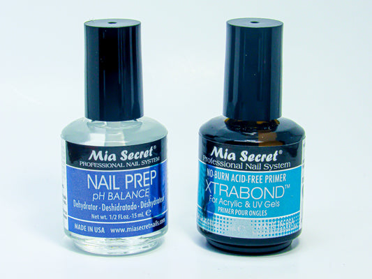 Mia Secret (2 pcs.) Natural Nail Prep Dehydrate 0.5 oz and XTRABOND Primer 0.5 oz