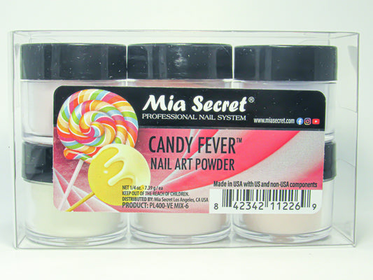 Mia Secret Candy Fever Nail Art Powder- 6 PCS