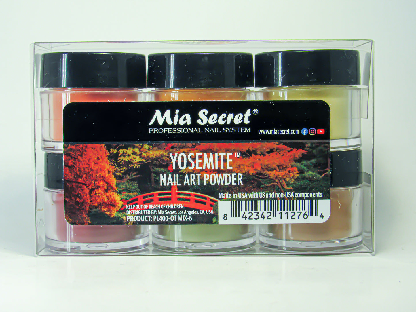 Mia Secret Yosemite Nail Art Powder- 6 PCS