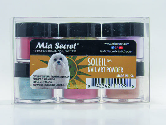 Mia Secret Soleil Nail Art Powder- 6 PCS