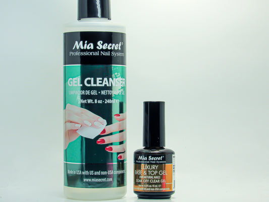 Mia Secret 8 oz Gel Cleanser & 0.5 oz Luxury Top Coat