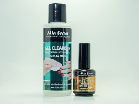 Mia Secret 4 oz Gel Cleanser & 0.5 oz Luxury Top Coat