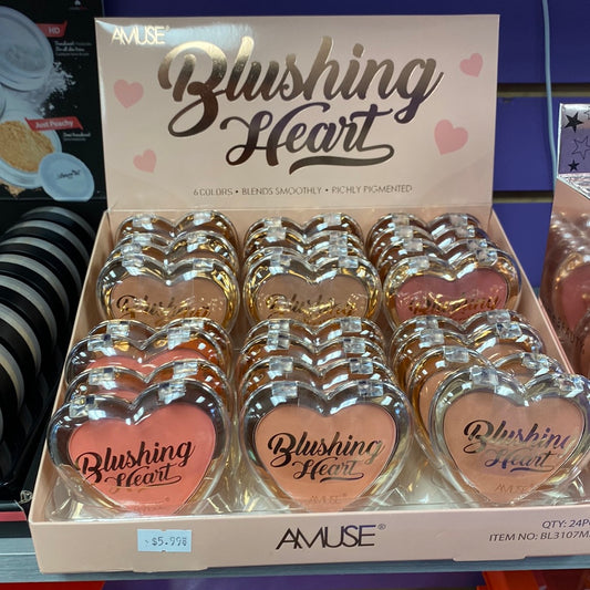 Amuse Blushing Heart- 6 Colors  (1 Pc Each)