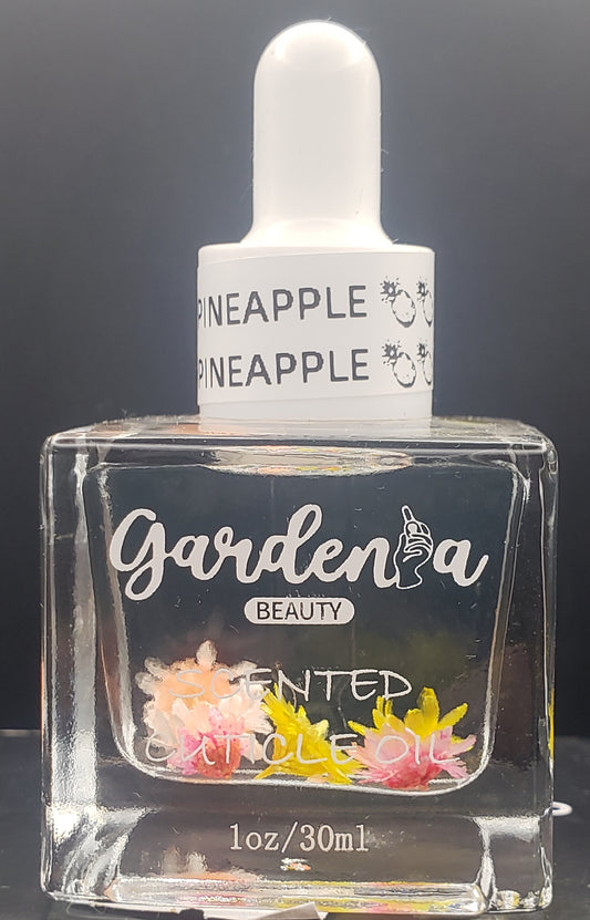 GARDENIA B SCENTED CUTICLE OIL 1 OZ PINEAPPLE WITH DROPPER (CLEAR LIQUID)