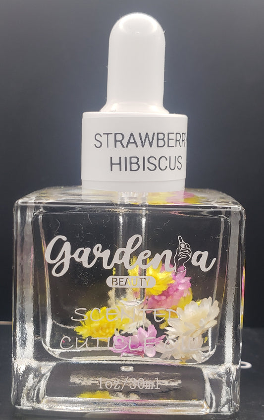 GARDENIA SCENTED CUTICLE OIL 1.OZ STRAWBERRY/ HIBISCUS