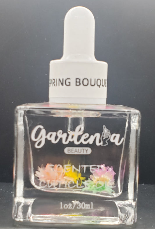GARDENIA SCENTED CUTICLE OIL 1.OZ SPRING BOUQUET WITH DROPPER