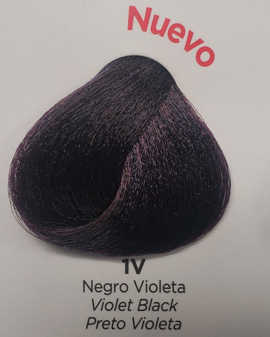 KUUL PERMANENT HAIR COLOR  NATURAL #1V VIOLET BLACK