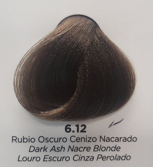 KUUL PERMANENT IRIDESENT HAIR COLOR 3.04 OZ #6.12 DARK ASH NACRE BLONDE