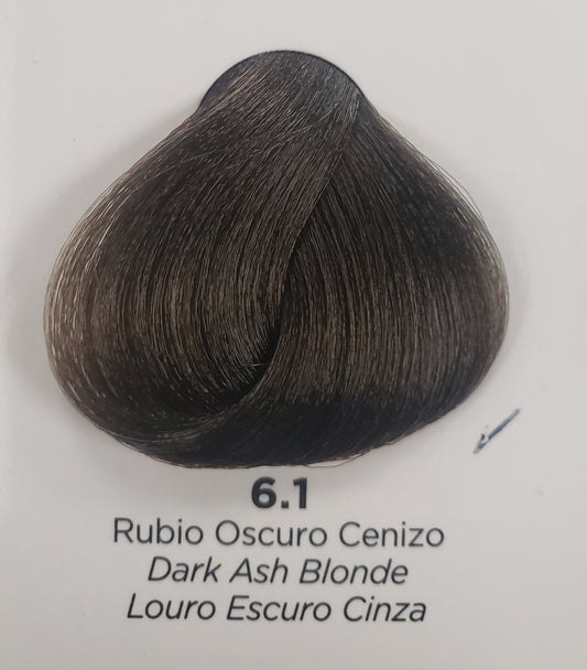 KUUL COLOR SYSTEM ANTICOPPER HAIR COLOR #6.1 DARK ASH BLONDE