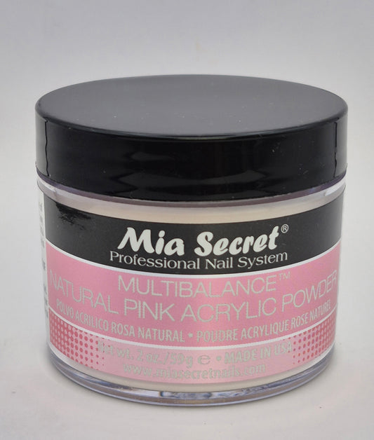 MIA SECRET ACRYLIC POWDER 2.OZ MULTIBALANCE NATURAL PINK