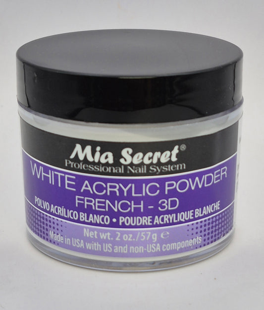 MIA SECRET ACRYLIC POWDER FRENCH - 3D WHITE 2.OZ