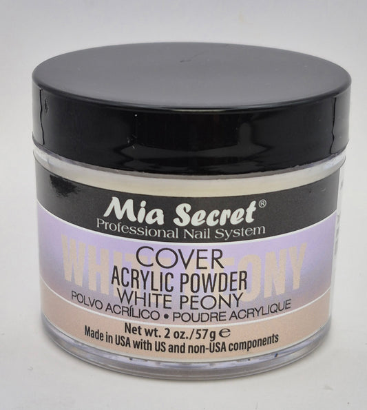 MIA SECRET ACRYLIC POWDER 2.OZ COVER WHITE PEONY