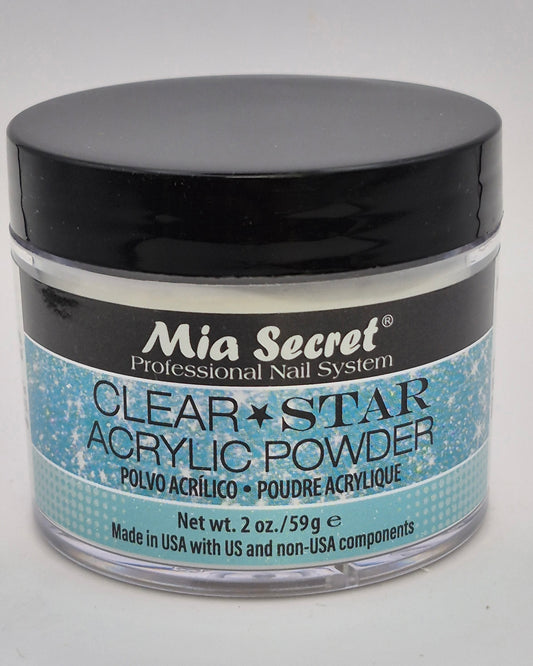 MIA SECRET ACRYLIC POWDER 2.OZ CLEAR / STAR