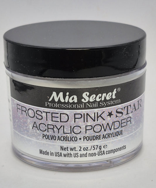 MIA SECRET ACRYLIC POWDER 2.OZ FROSTED PINK / STAR