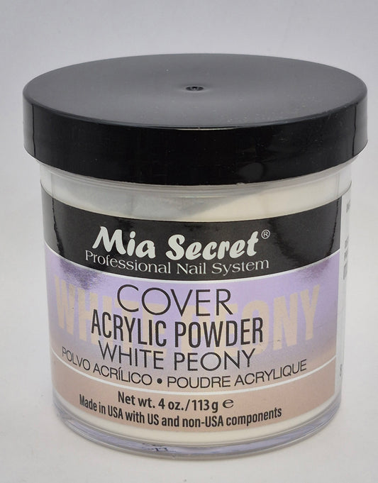 MIA SECRET ACRYLIC POWDER 4.OZ COVER WHITE PEONY