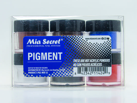 Mia Secret Neon Pigment Acrylic Powder- 6 PCS