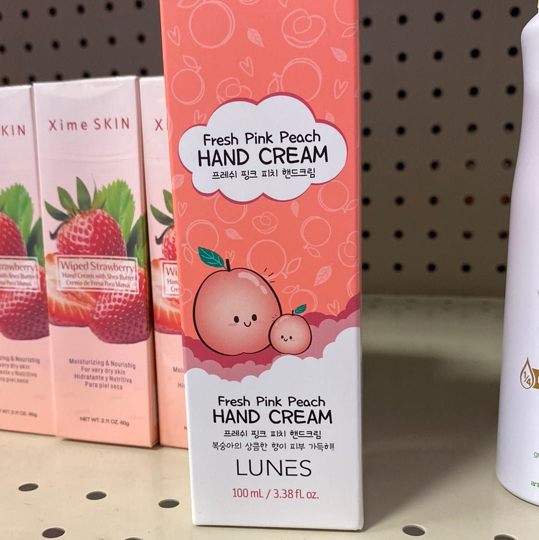 Lunes Hand Cream Peach 3.38 Fl Oz